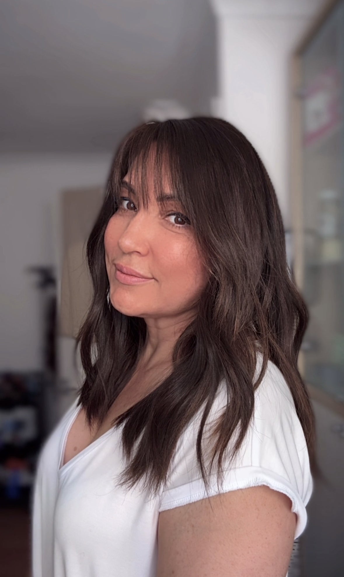CHOCOLATE BROWN TOPPER WITH SUBTLE BALAYAGE