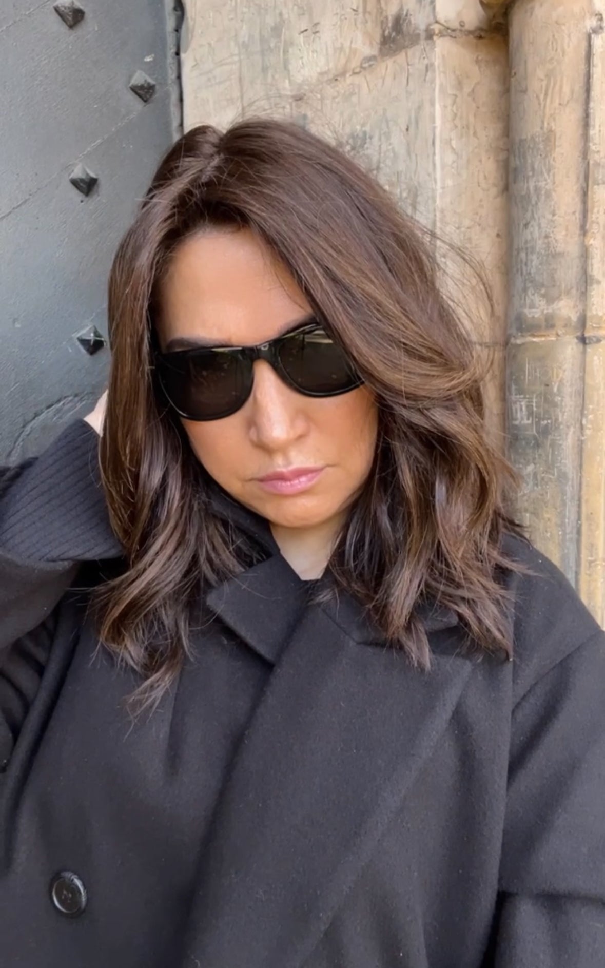 FEATHERLITE DARK BROWN TOPPER WITH CARAMEL BALAYAGE