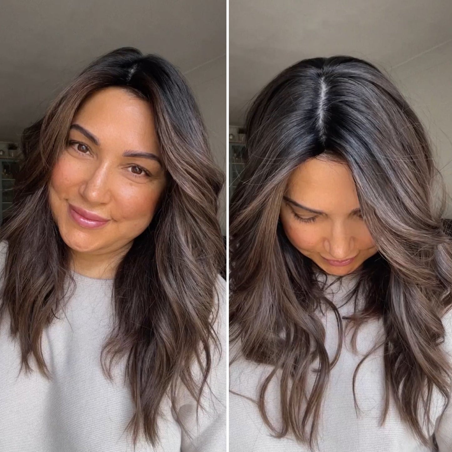 FEATHERLITE DARK BLONDE TOPPER WITH DARKER ROOT (ASHY TONE)