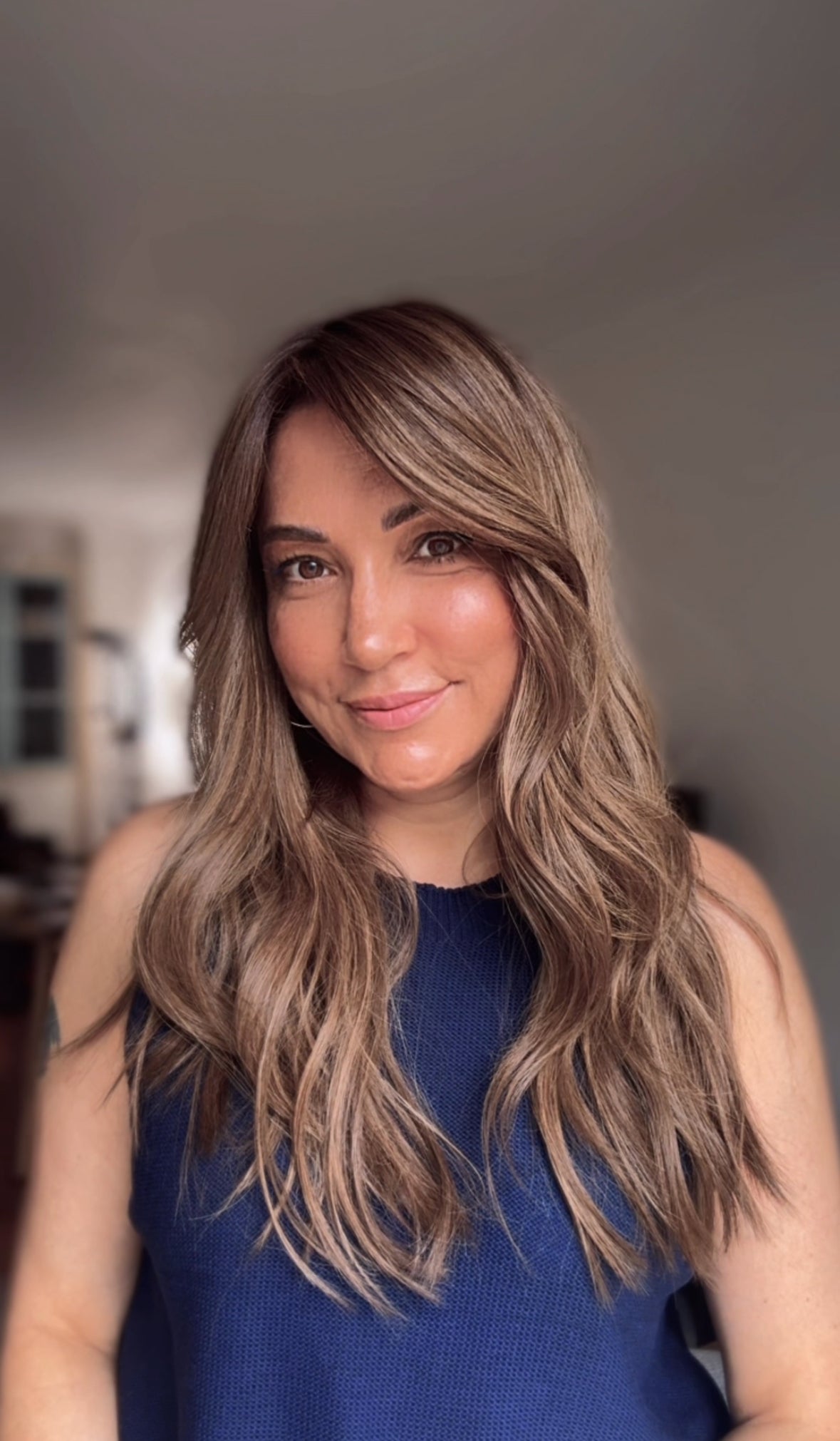 Featherlite Light Brown Topper With Soft Balayage
