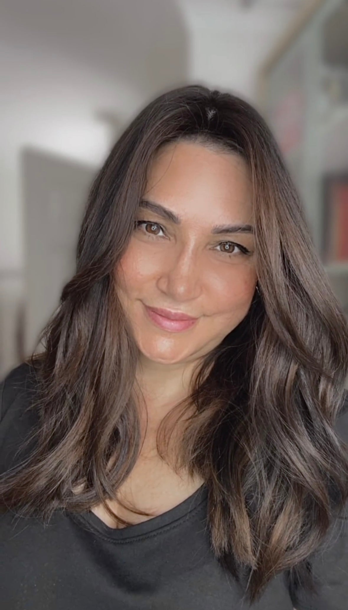 Reserved for S. FEATHERLITE VIRGIN BASE DARK BROWN TOPPER WARM BALAYAGE