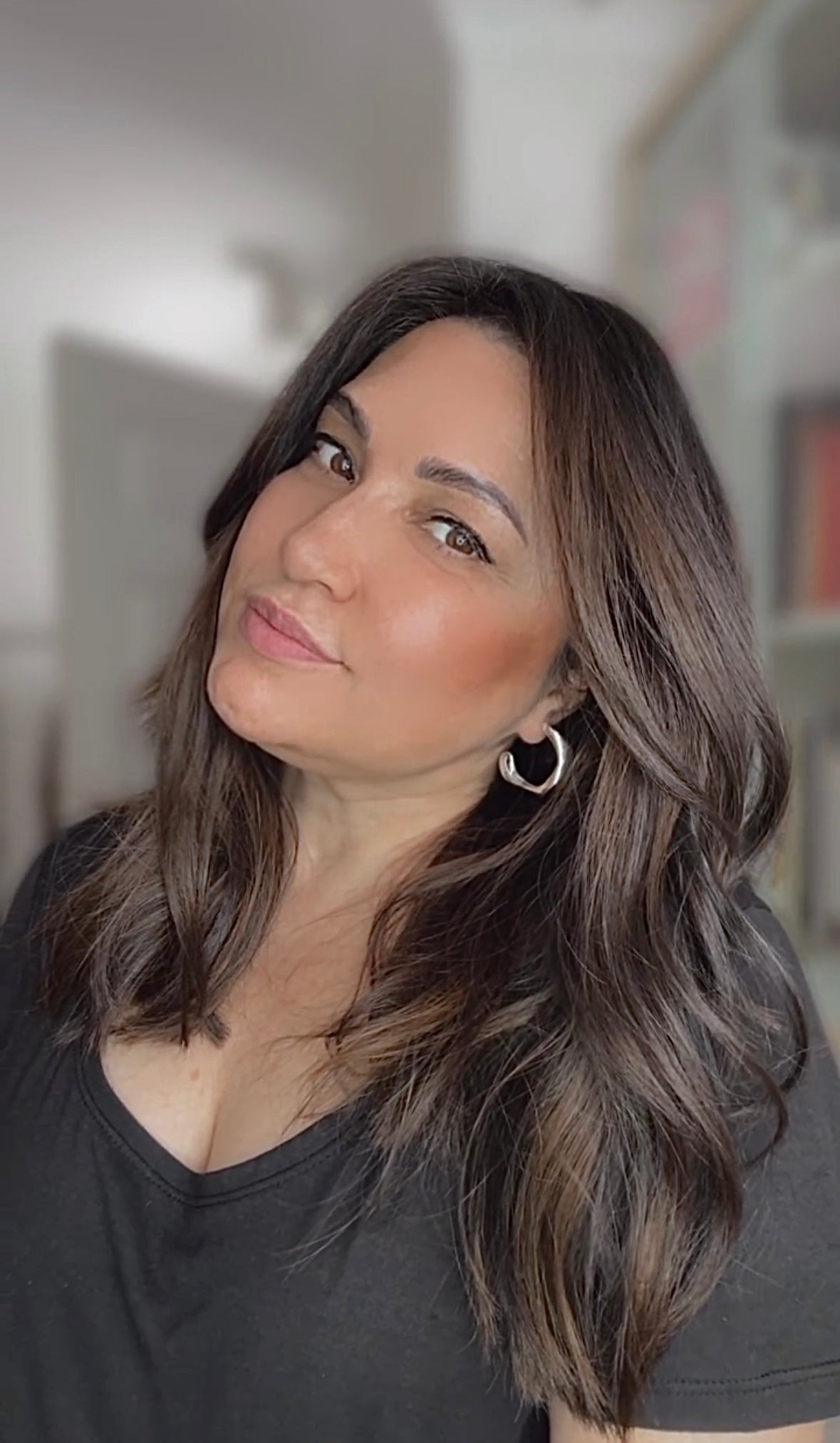 Reserved for S. FEATHERLITE VIRGIN BASE DARK BROWN TOPPER WARM BALAYAGE