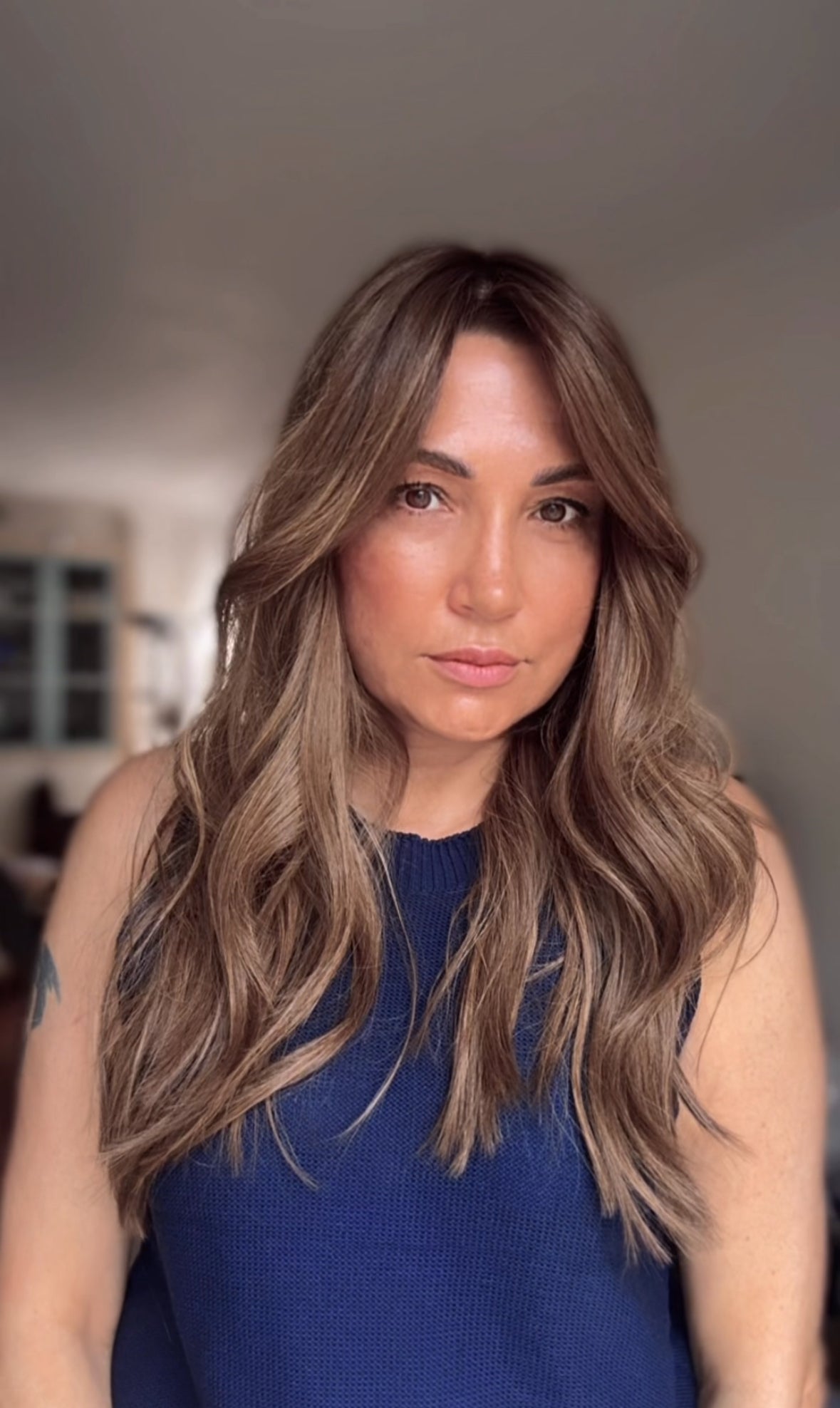 Featherlite Light Brown Topper With Soft Balayage
