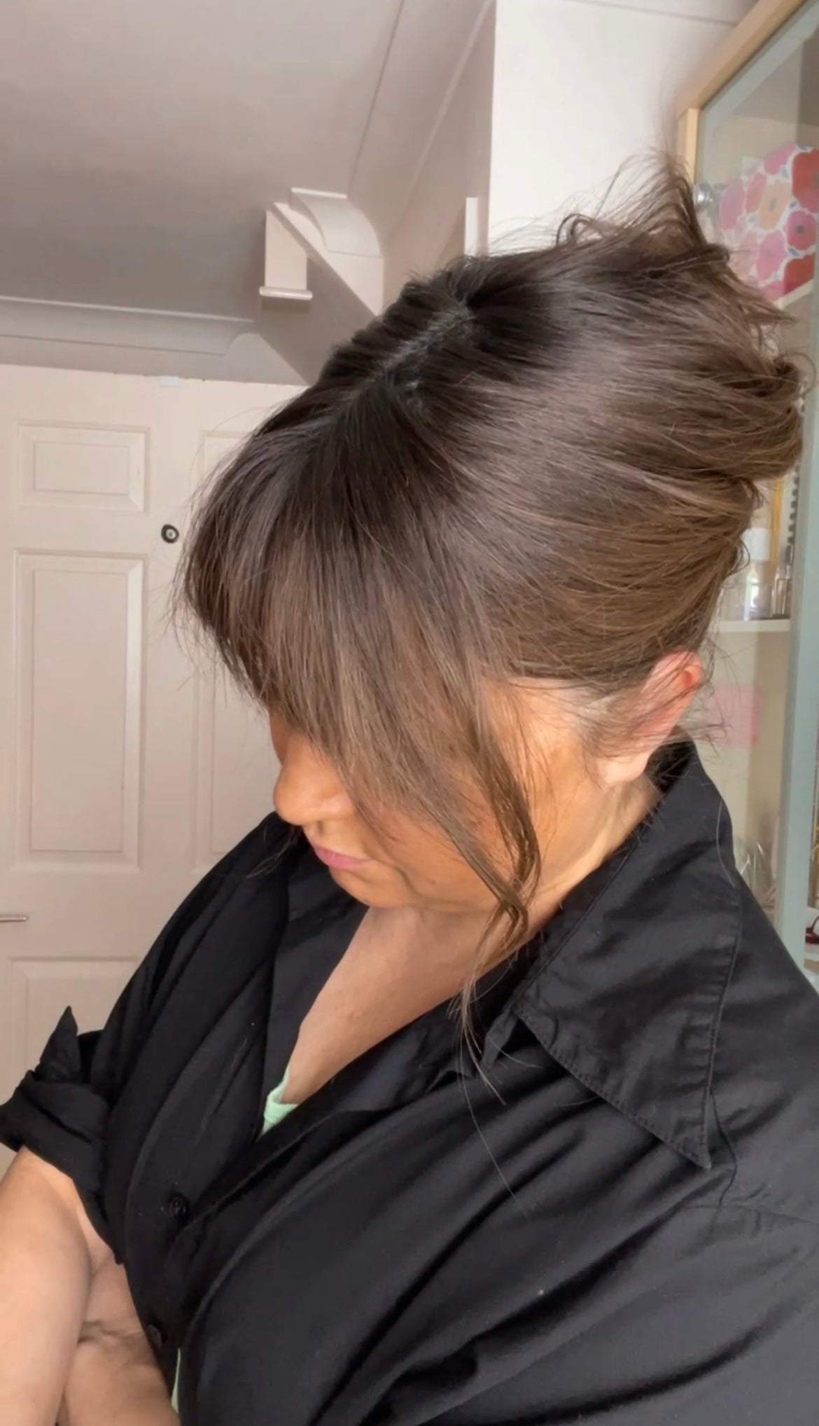 FEATHERLITE MEDIUM BROWN TOPPER WITH DARKER ROOT