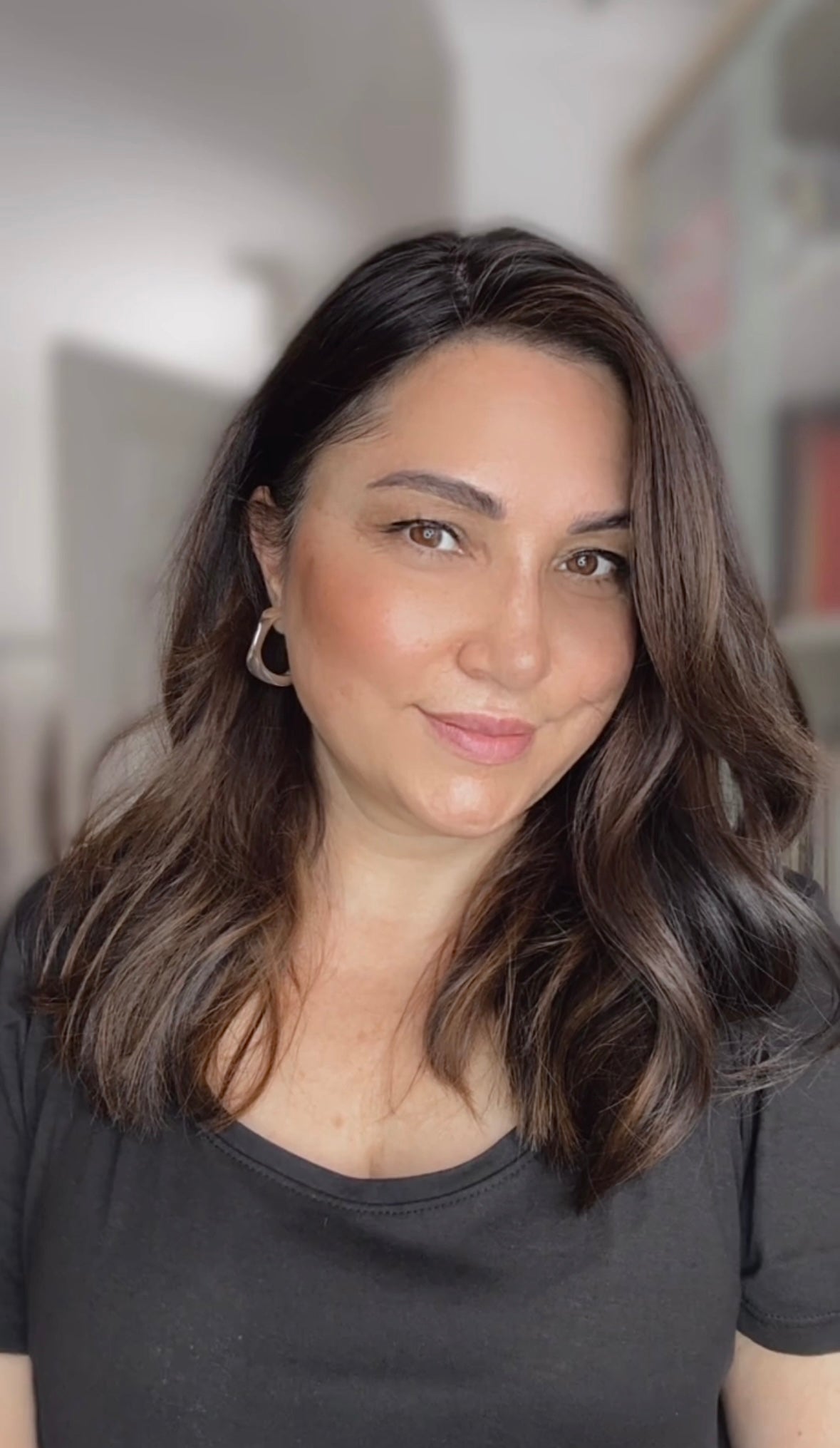 Reserved for S. FEATHERLITE VIRGIN BASE DARK BROWN TOPPER WARM BALAYAGE