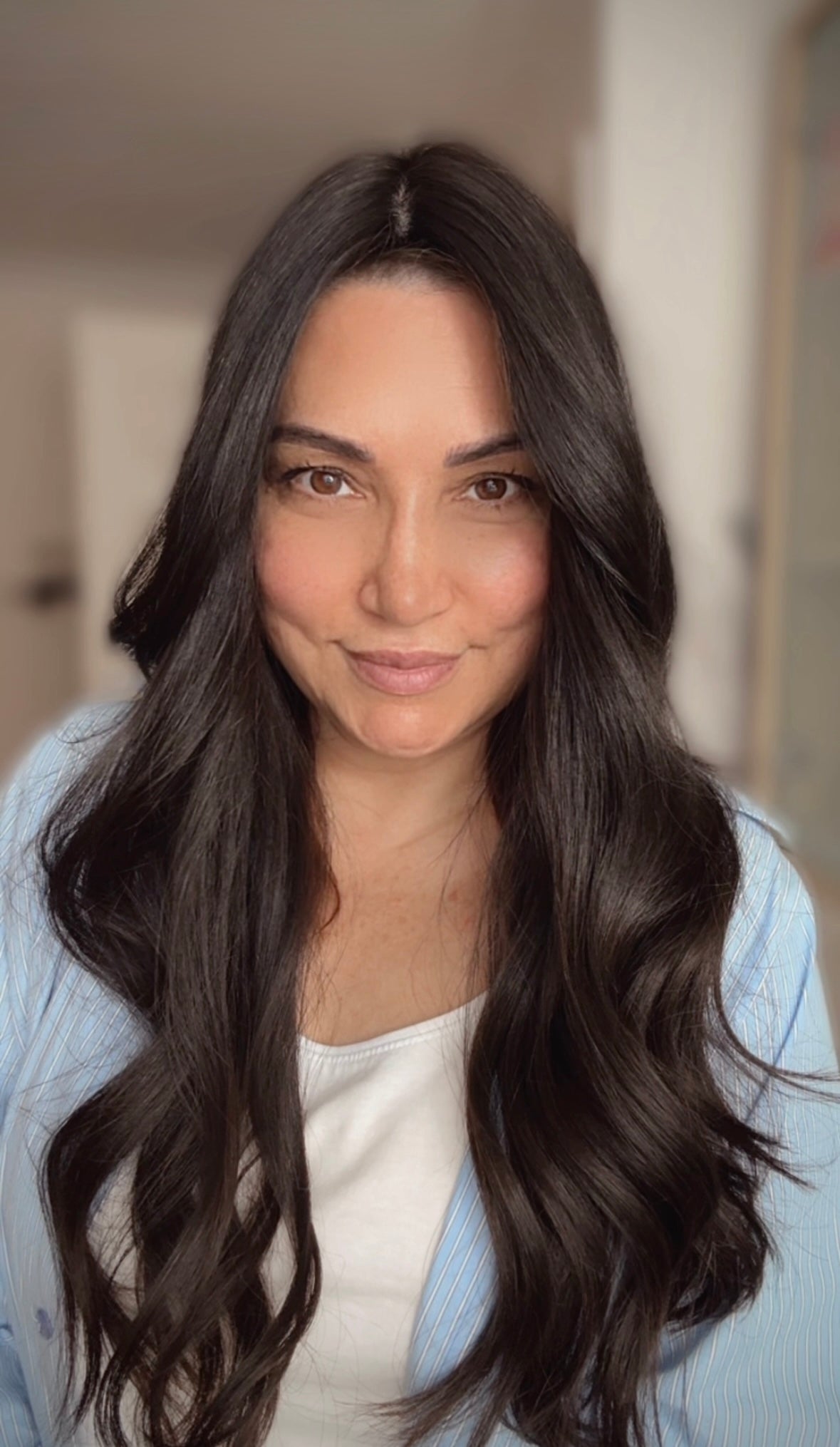 FEATHERLITE DARKEST BROWN TO SOFT BLACK VIRGIN HAIR TOPPER