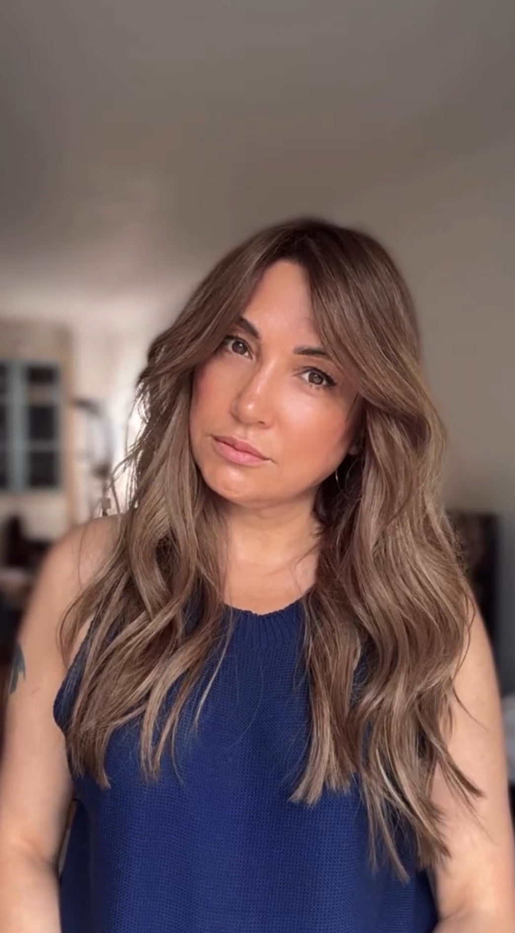 Featherlite Light Brown Topper With Soft Balayage