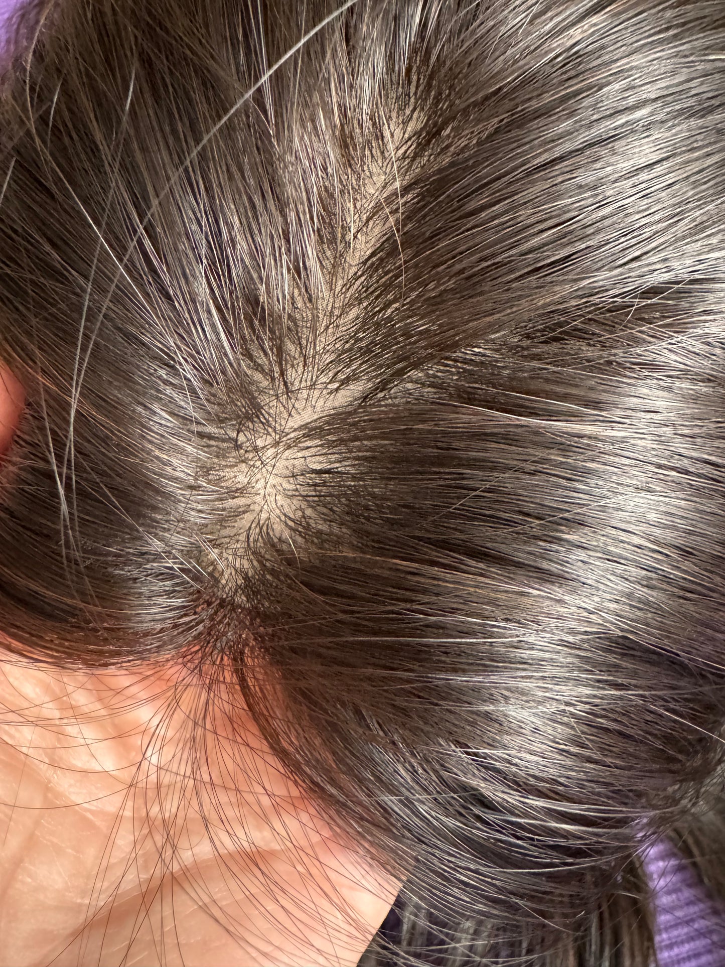 Reserved for Sandra SILK-LACE TOPPER / ULTRA LIGHT CAP-LOWER DENSITY