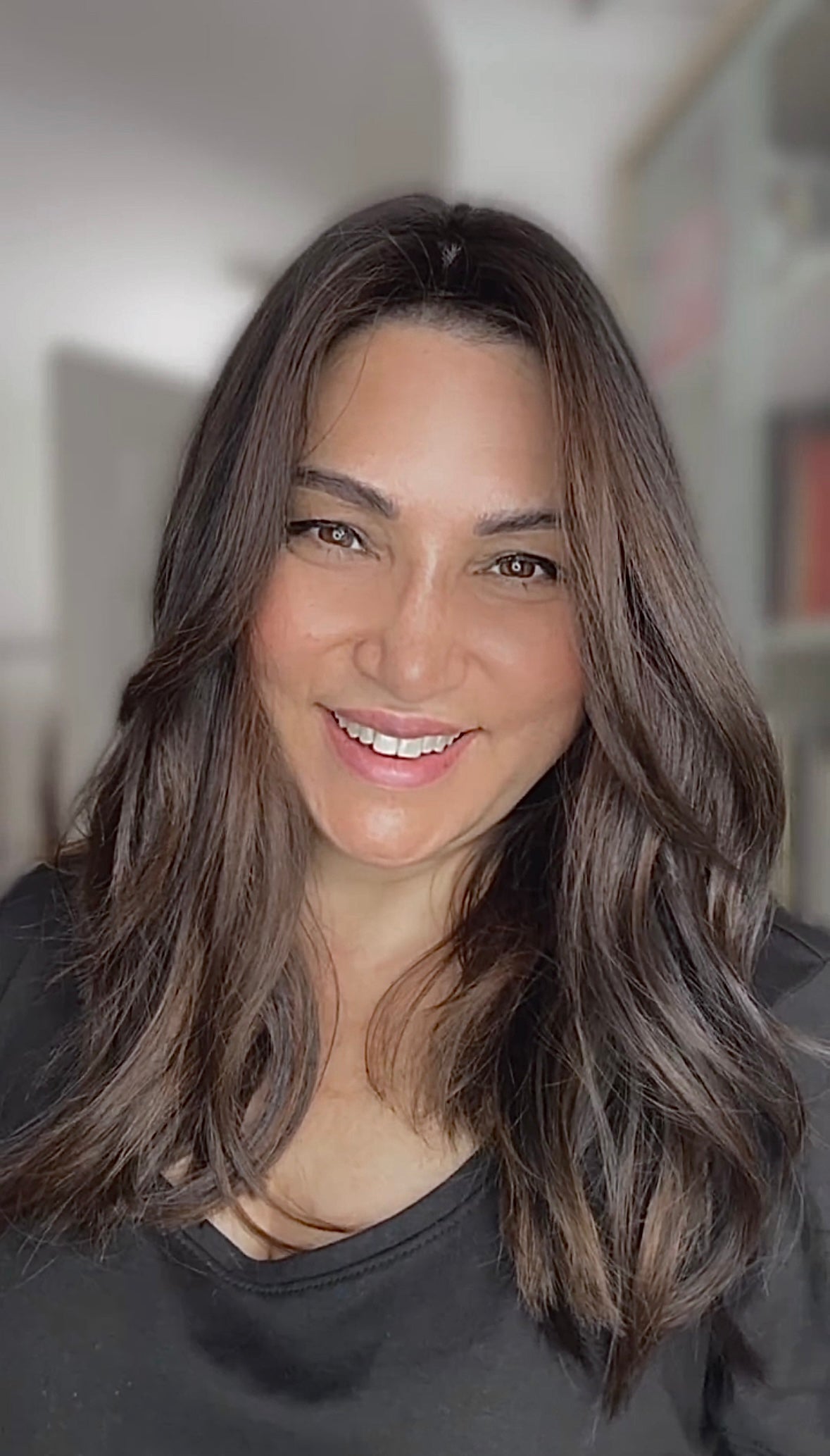 Reserved for S. FEATHERLITE VIRGIN BASE DARK BROWN TOPPER WARM BALAYAGE