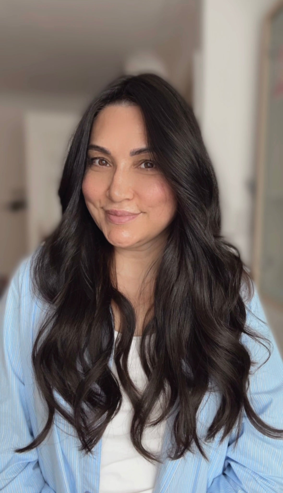FEATHERLITE DARKEST BROWN TO SOFT BLACK VIRGIN HAIR TOPPER
