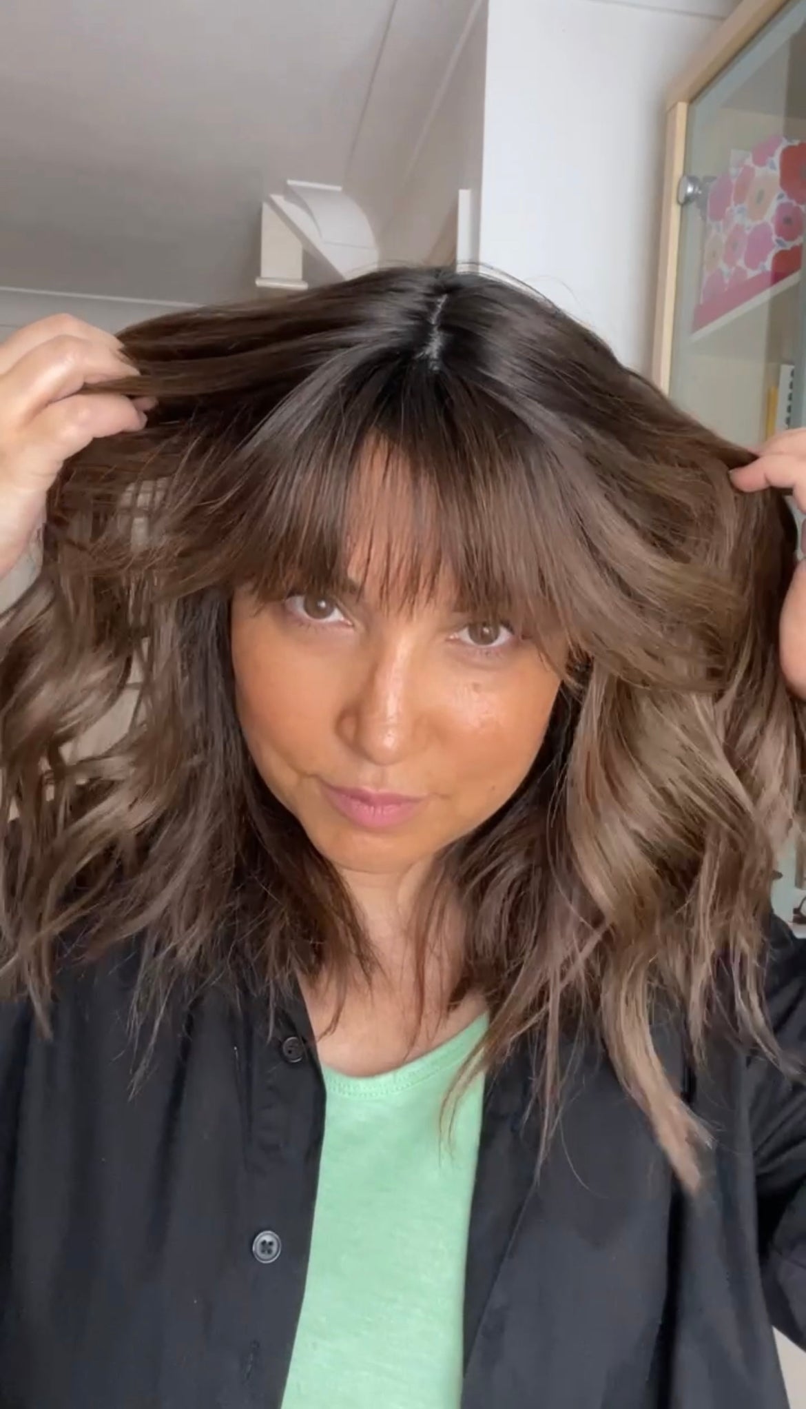 FEATHERLITE MEDIUM BROWN TOPPER WITH DARKER ROOT