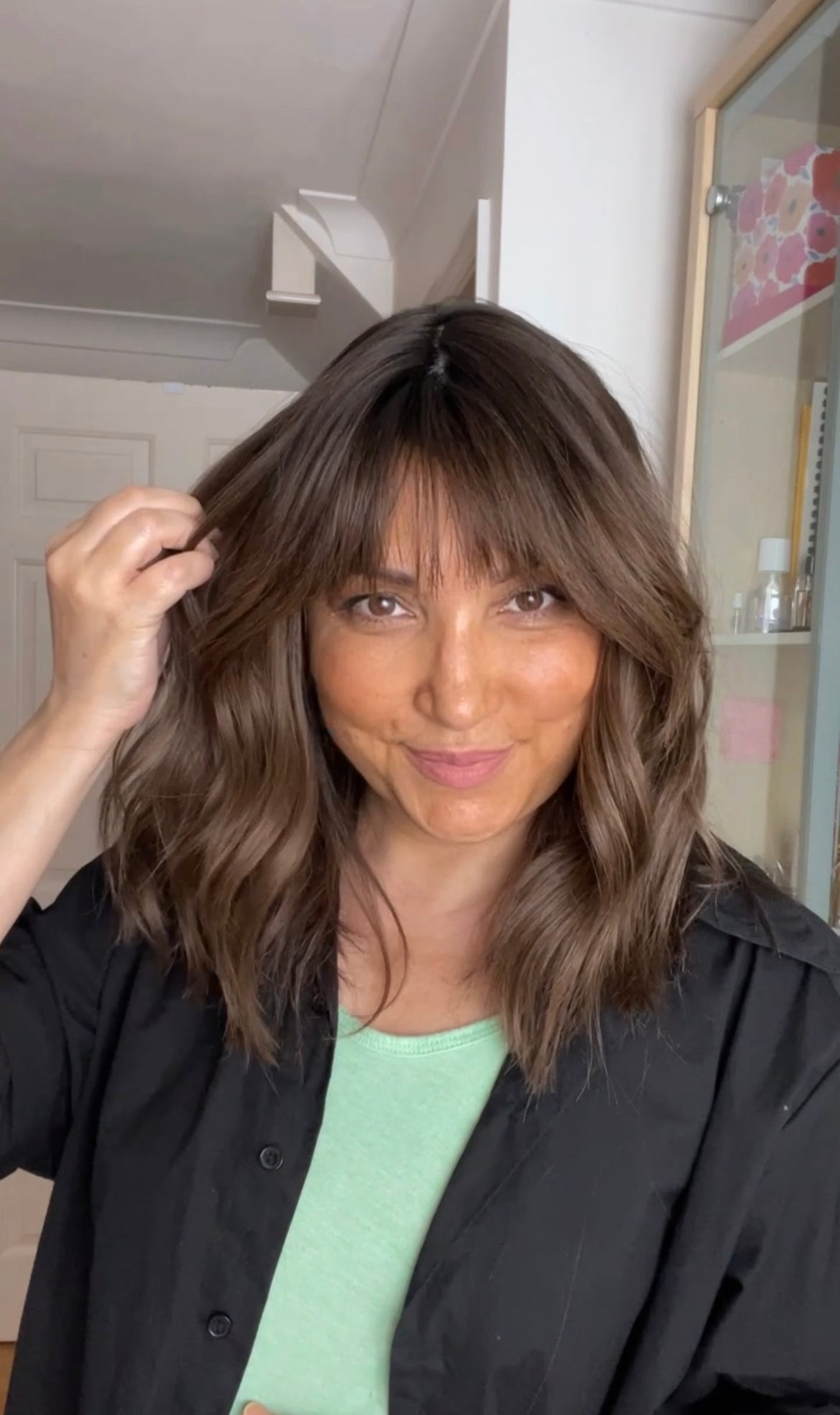 FEATHERLITE MEDIUM BROWN TOPPER WITH DARKER ROOT