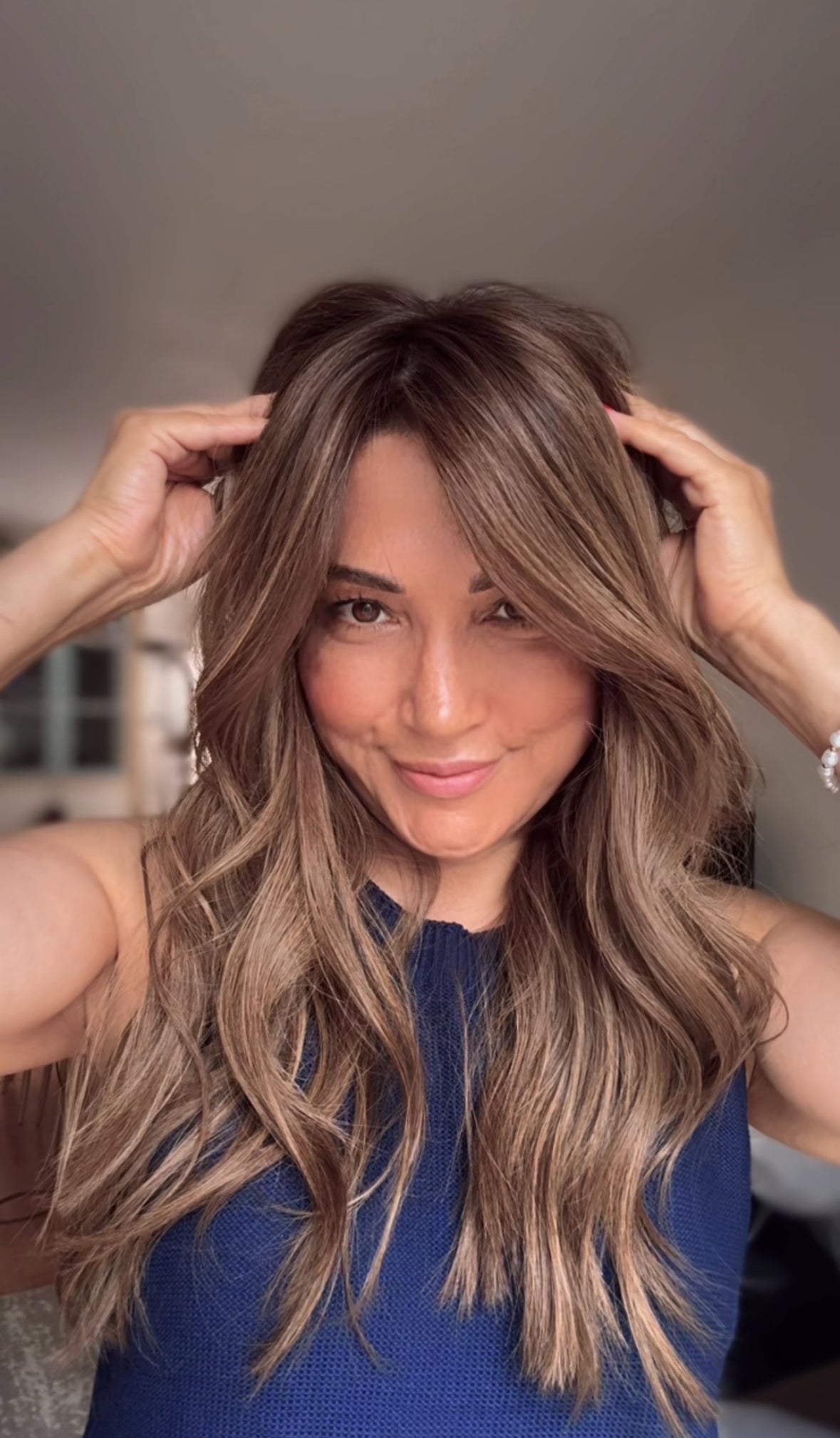 Featherlite Light Brown Topper With Soft Balayage