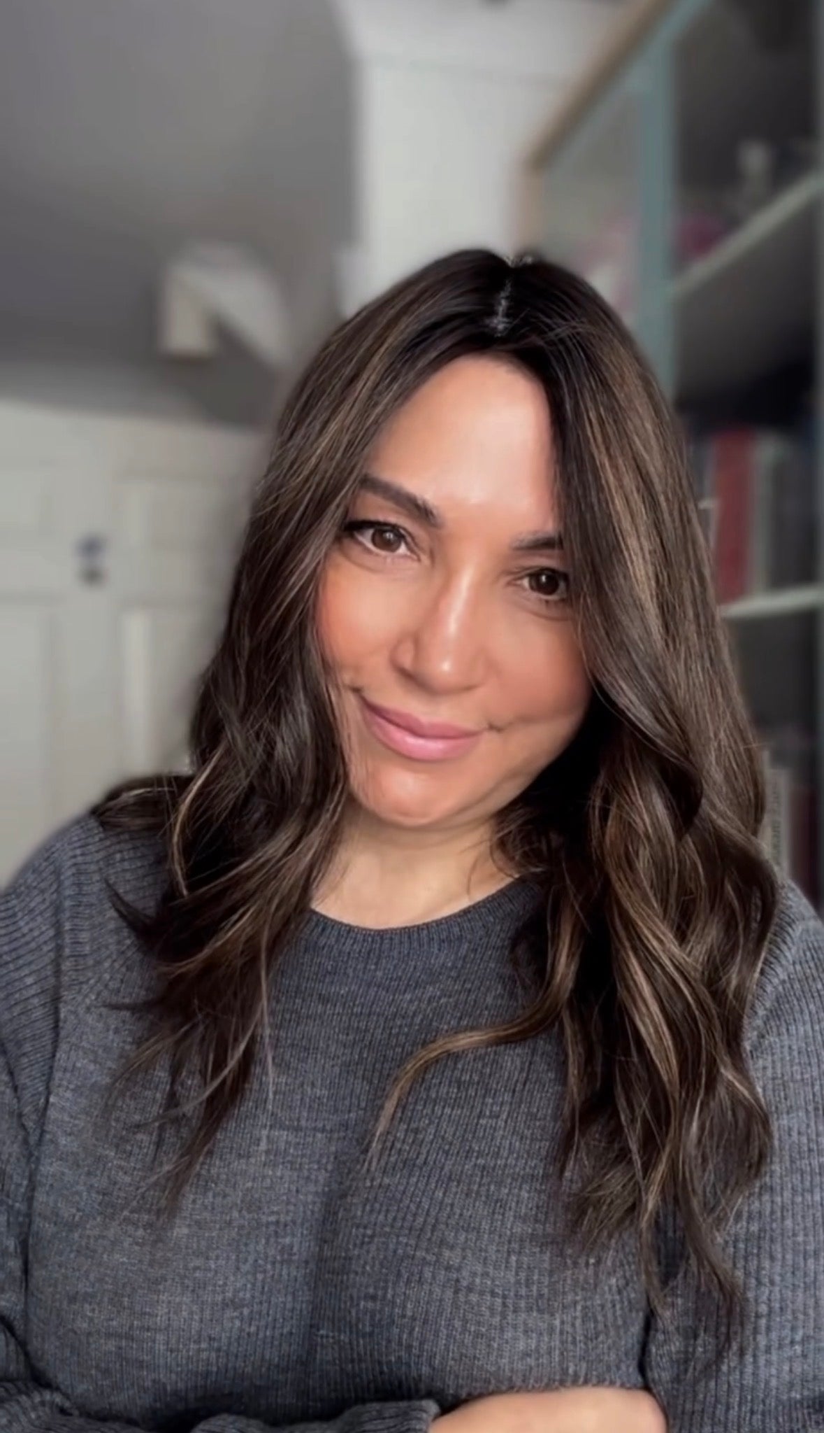 MEDIUM TO LIGHT BROWN BALAYAGE SILK TOPPER