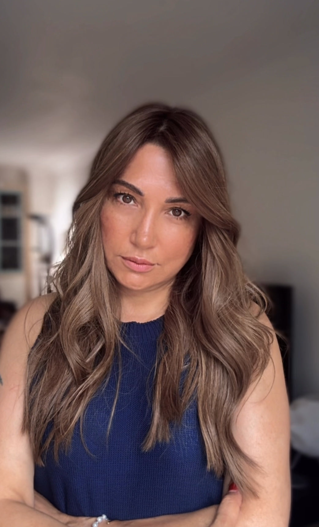 Featherlite Light Brown Topper With Soft Balayage