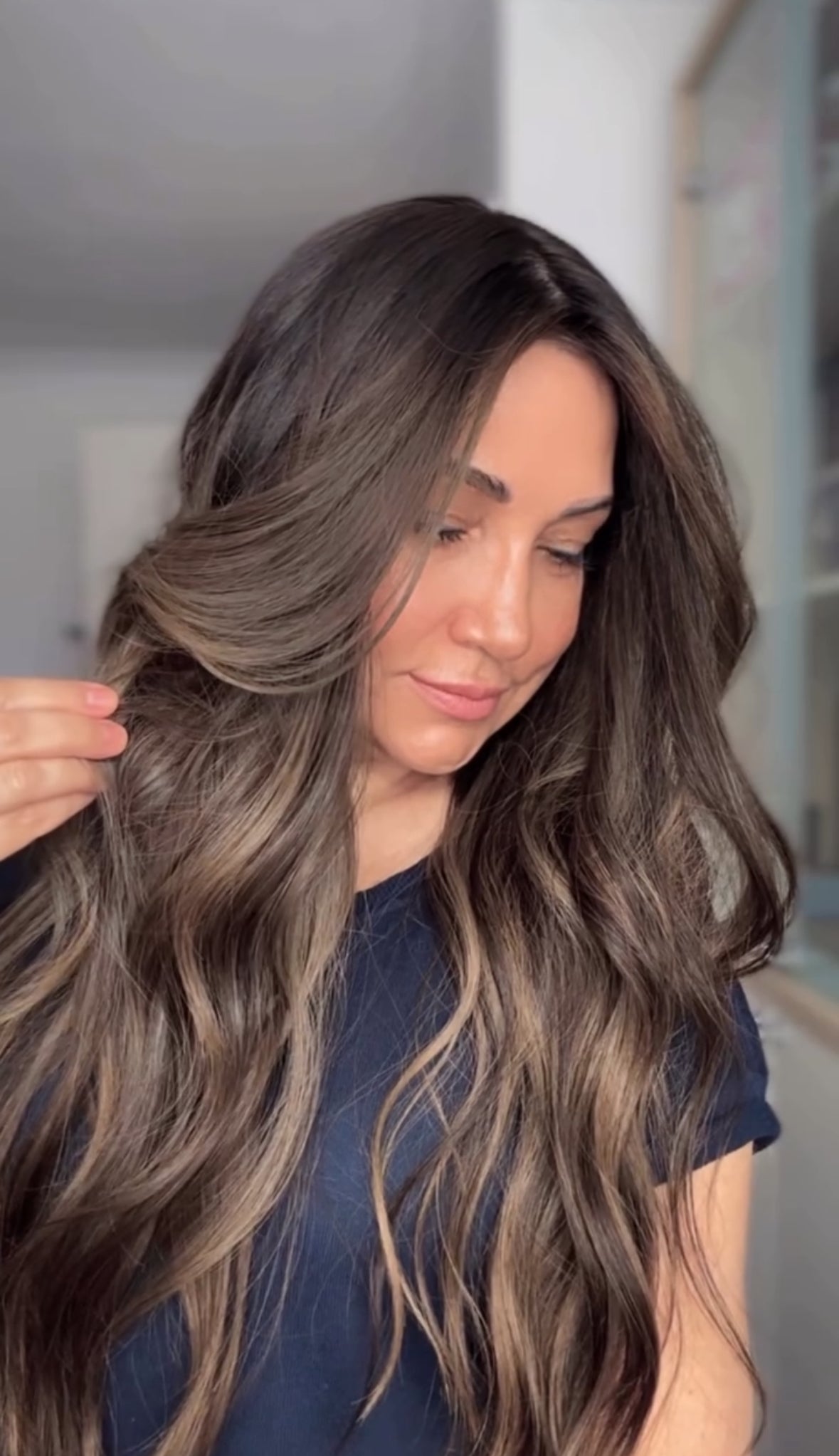 FEATHERLITE ASHY RIBBON BALAYAGE TOPPER