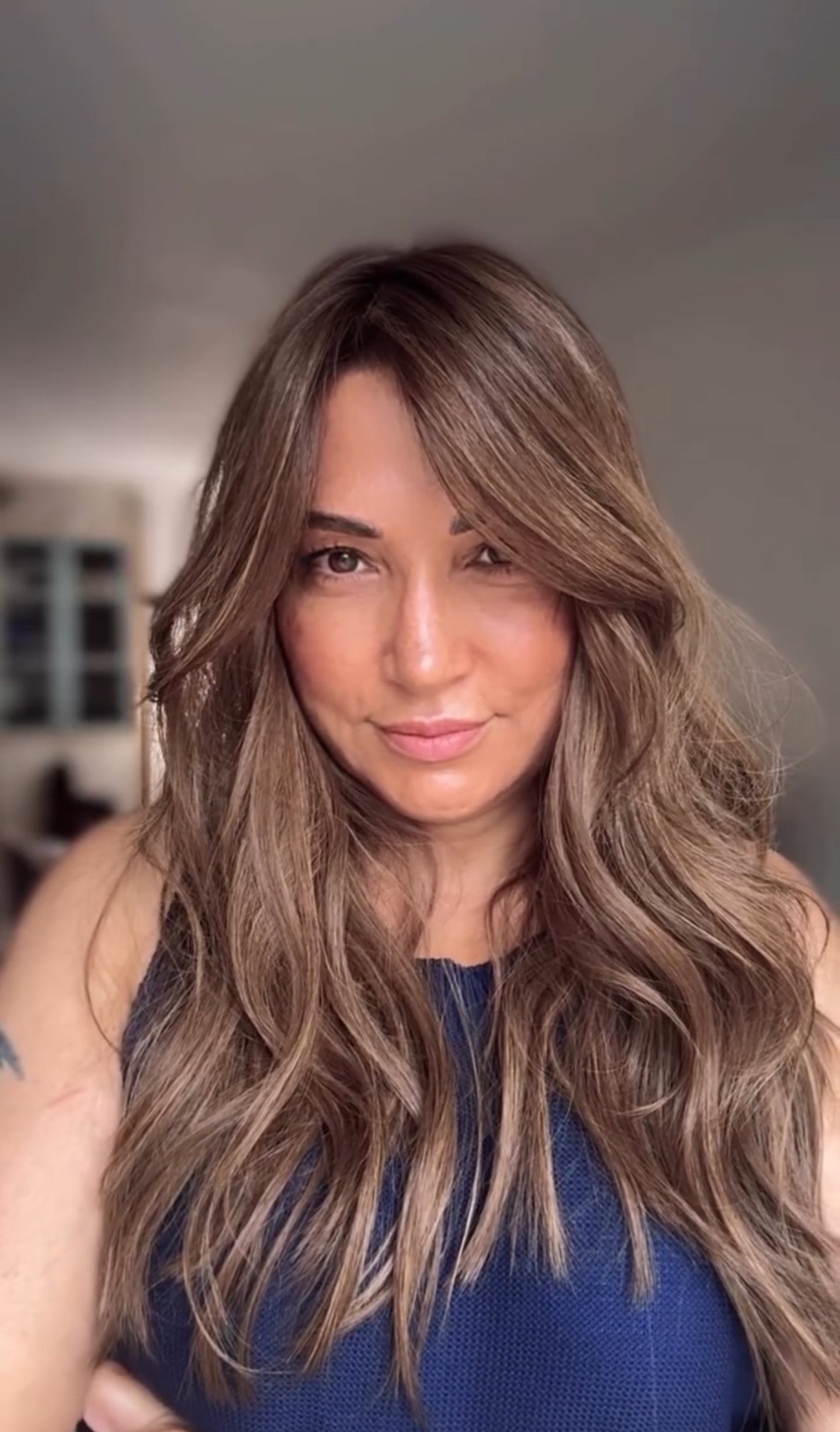 Featherlite Light Brown Topper With Soft Balayage