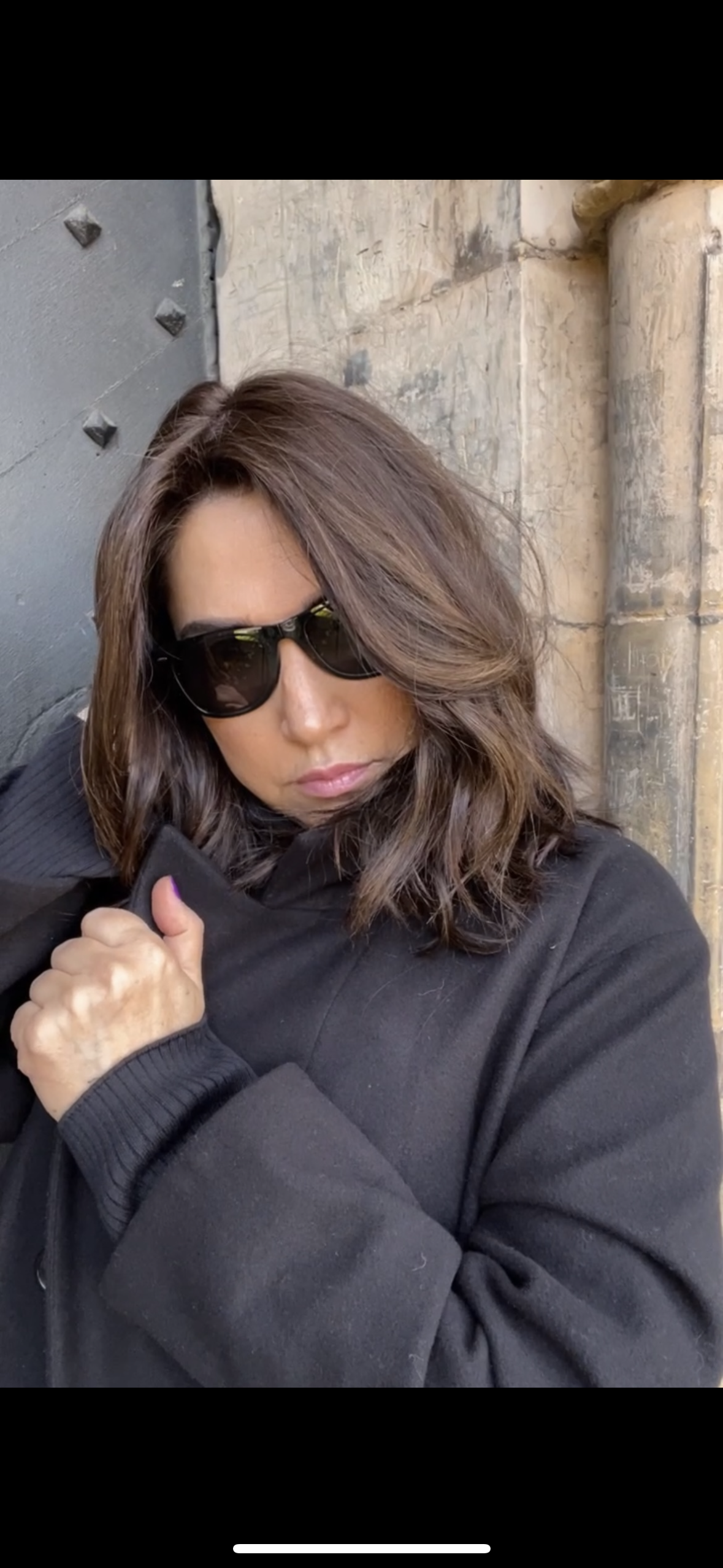 FEATHERLITE DARK BROWN TOPPER WITH CARAMEL BALAYAGE