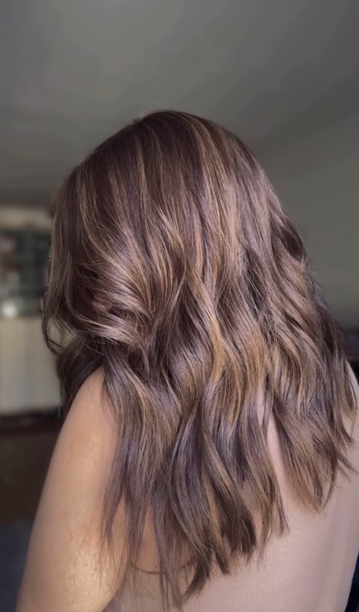 FEATHERLITE MEDUIM/LIGHT BROWN ASHY BALAYAGE TOPPER