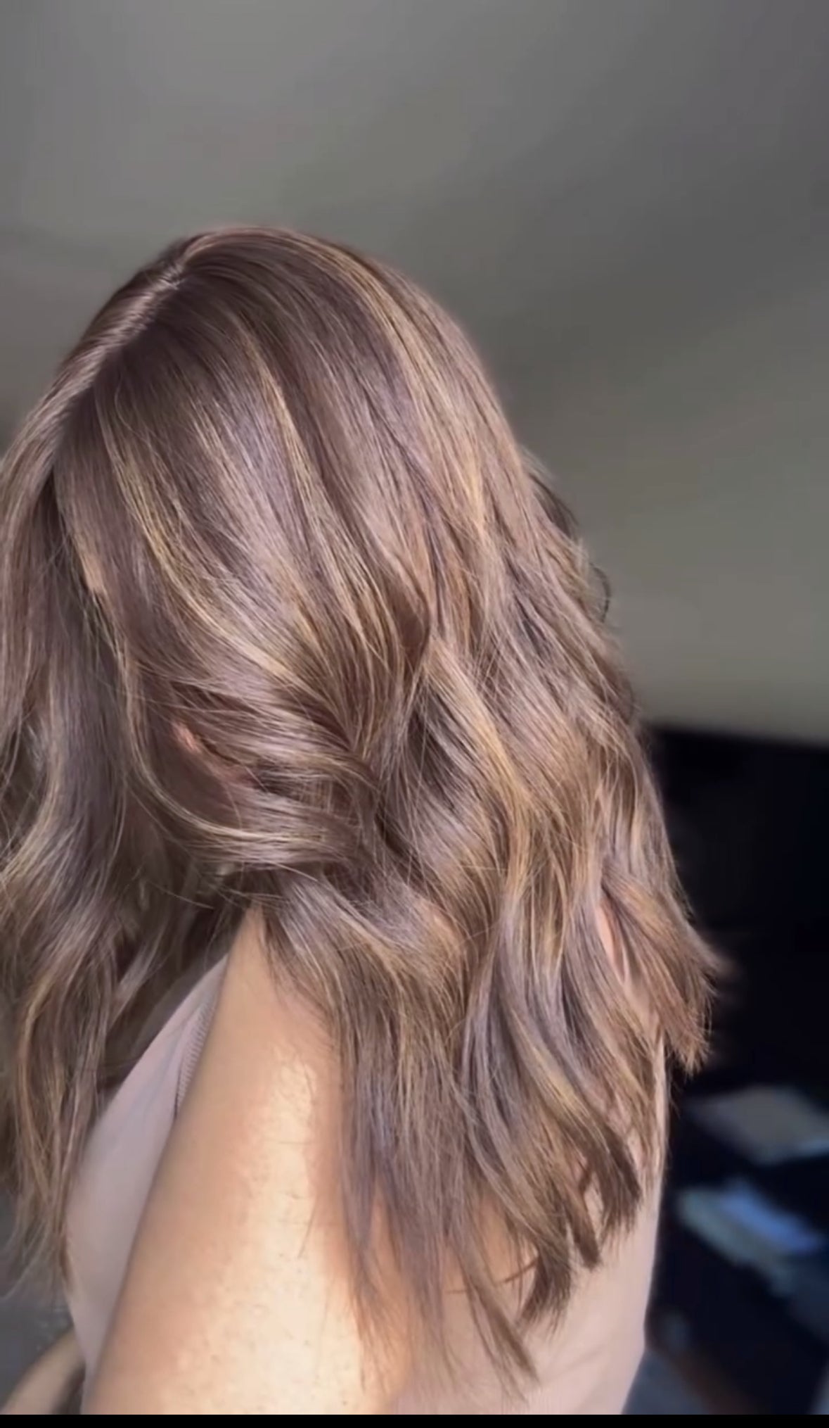 FEATHERLITE MEDUIM/LIGHT BROWN ASHY BALAYAGE TOPPER