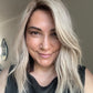ASH BLONDE TOPPER WITH SUBTLE SOFT ROOT SHADOW