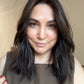 VIRGIN BASE DARK BROWN TOPPER WITH SOFT CARAMEL BALAYAGE