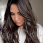 DARK BROWN ASHY BALAYAGE TOPPER