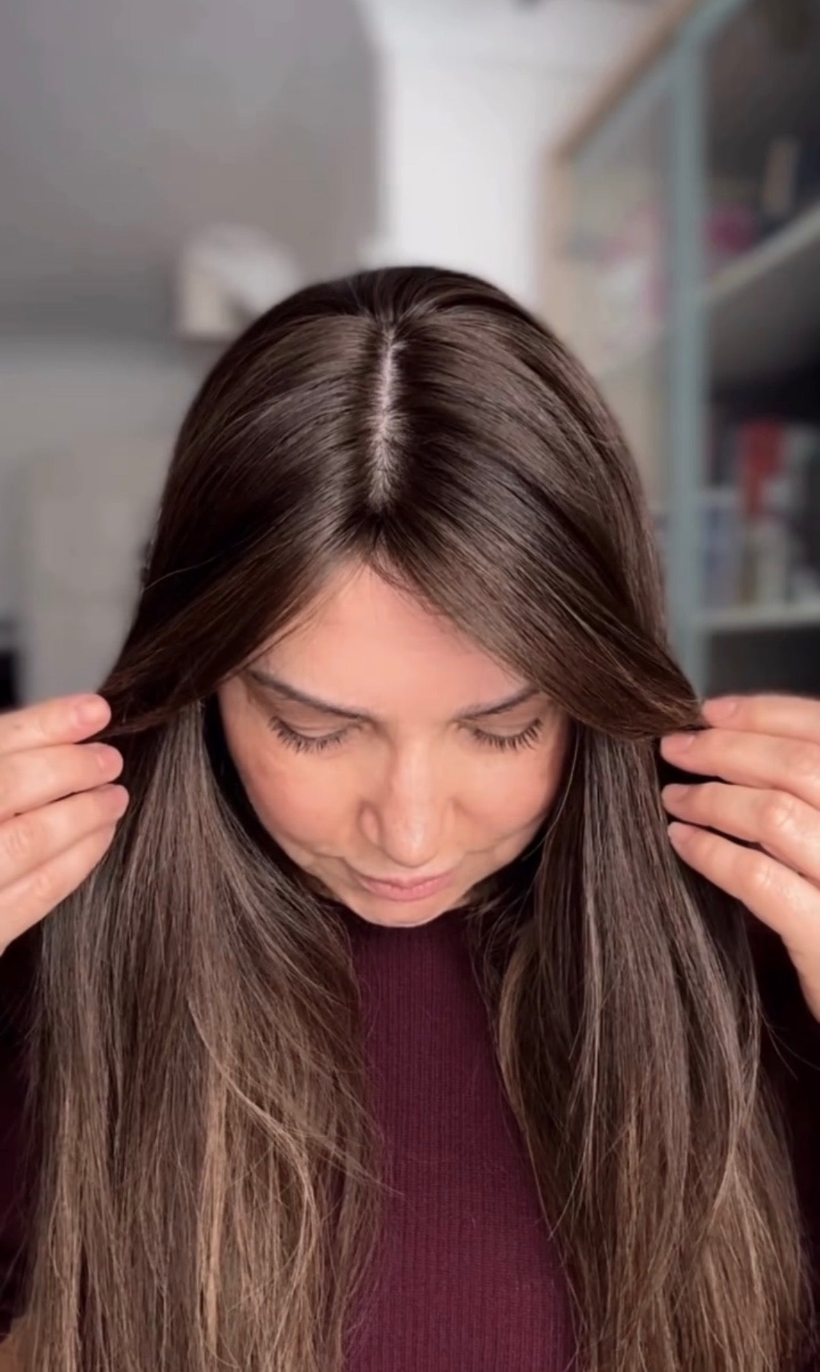 LIGHT BROWN BALAYAGE TOPPER