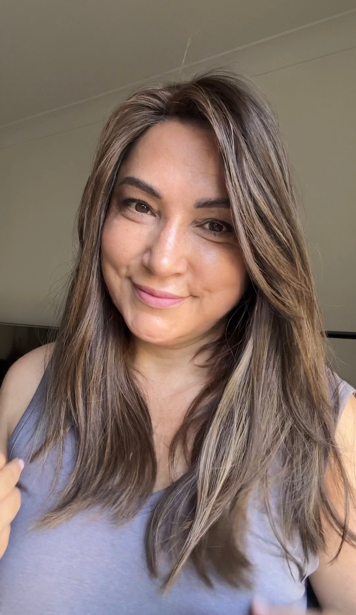 MEDIUM BROWN ASHY BALAYAGE TOPPER