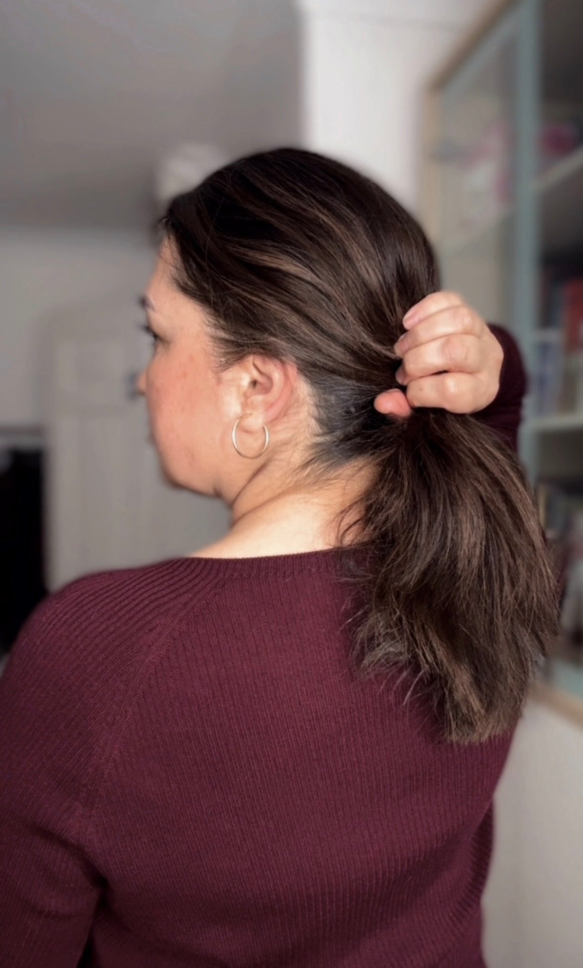 MEDIUM TO DARK BROWN ASHY BALAYAGE TOPPER