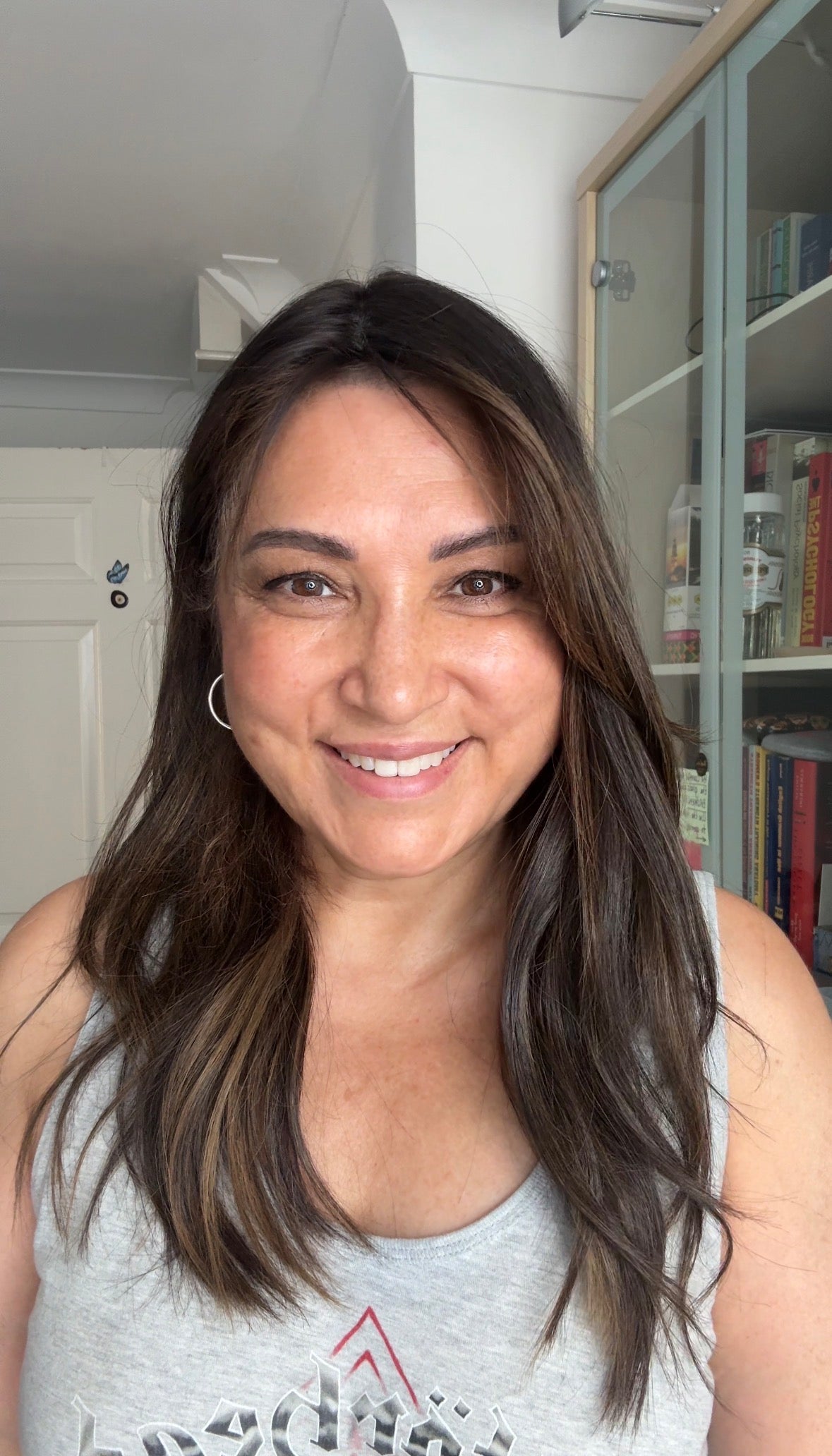 DARK BEOWN/SOFT BLACK VIRGIN TOPPER WITH ASHY RIBBON BALAYAGE