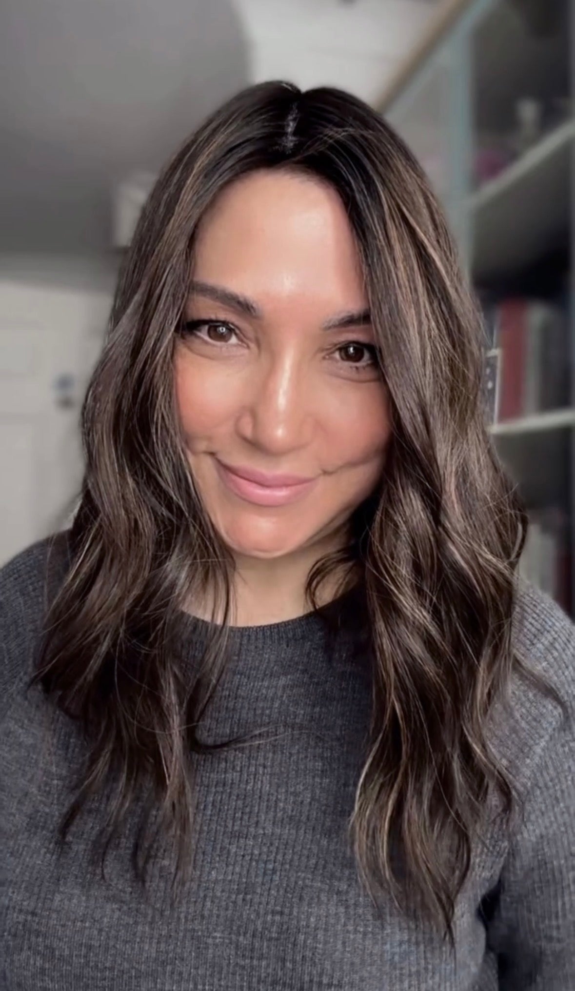 MEDIUM TO LIGHT BROWN BALAYAGE SILK TOPPER