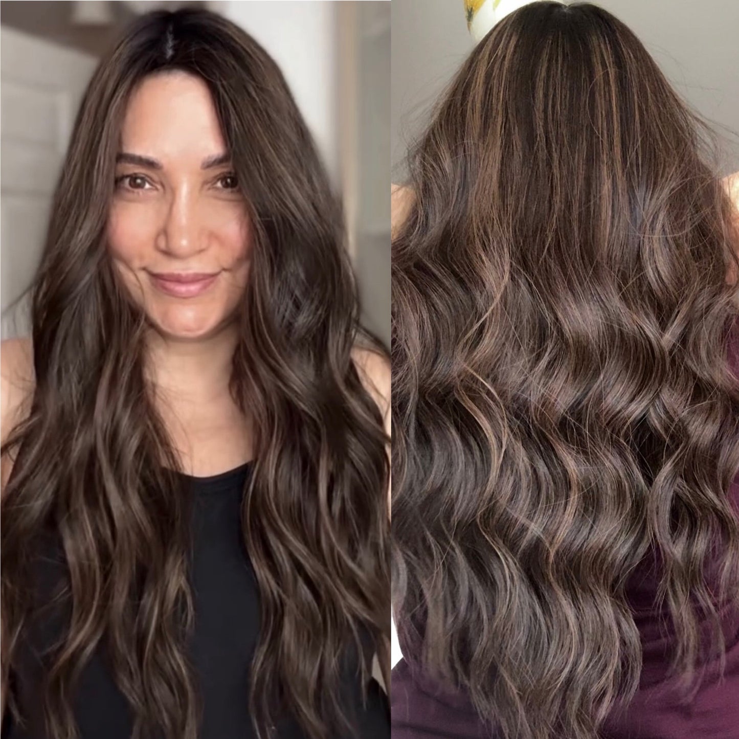 DARK BROWN BALAYAGE/HIGHLIGHTED TOPPER