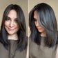VIRGIN BASE DARK BROWN TOPPER WITH SOFT CARAMEL BALAYAGE