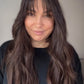 FEATHERLITE VIRGIN BROWN TOPPER WITH SUBTLE CARAMEL BALAYAGE