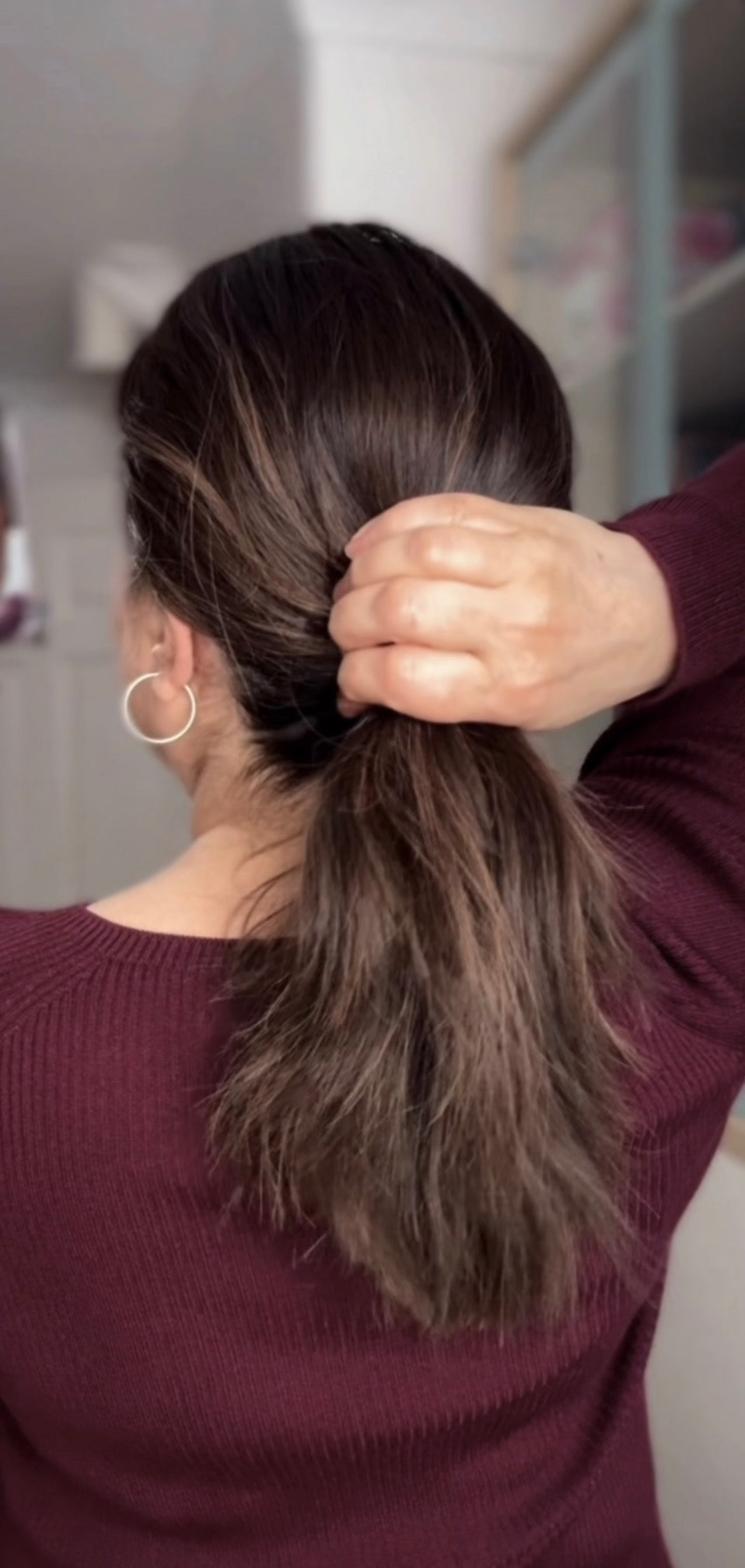 MEDIUM TO DARK BROWN ASHY BALAYAGE TOPPER