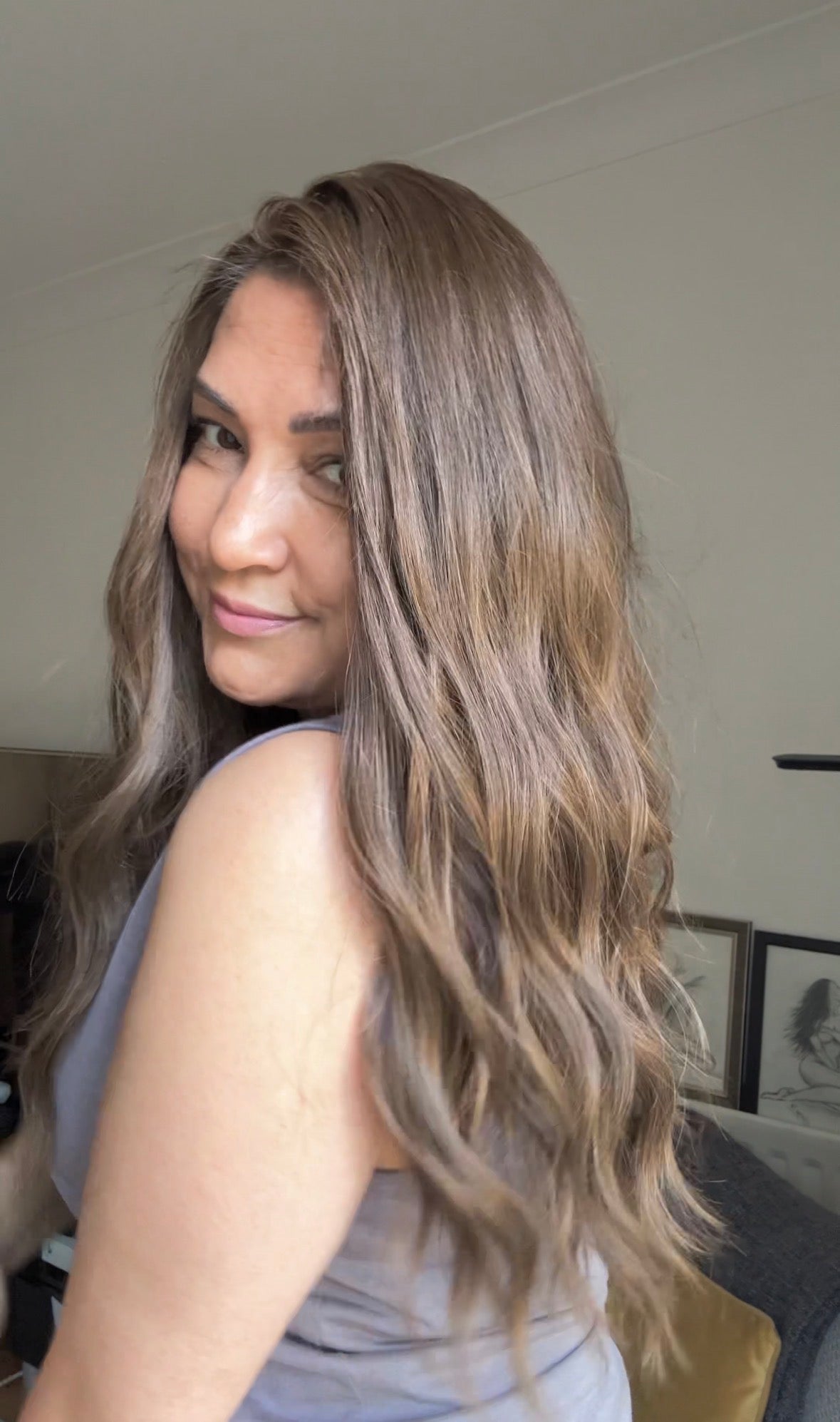 FEATHERLITE/ULTRA LIGHT SILK TOPPER-LIGHT BROWN