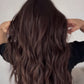 FEATHERLITE VIRGIN BROWN TOPPER WITH SUBTLE CARAMEL BALAYAGE