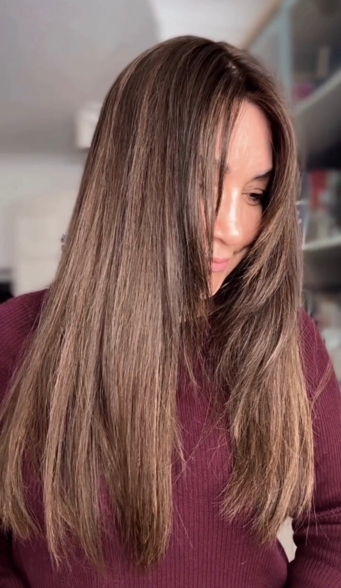 LIGHT BROWN BALAYAGE TOPPER