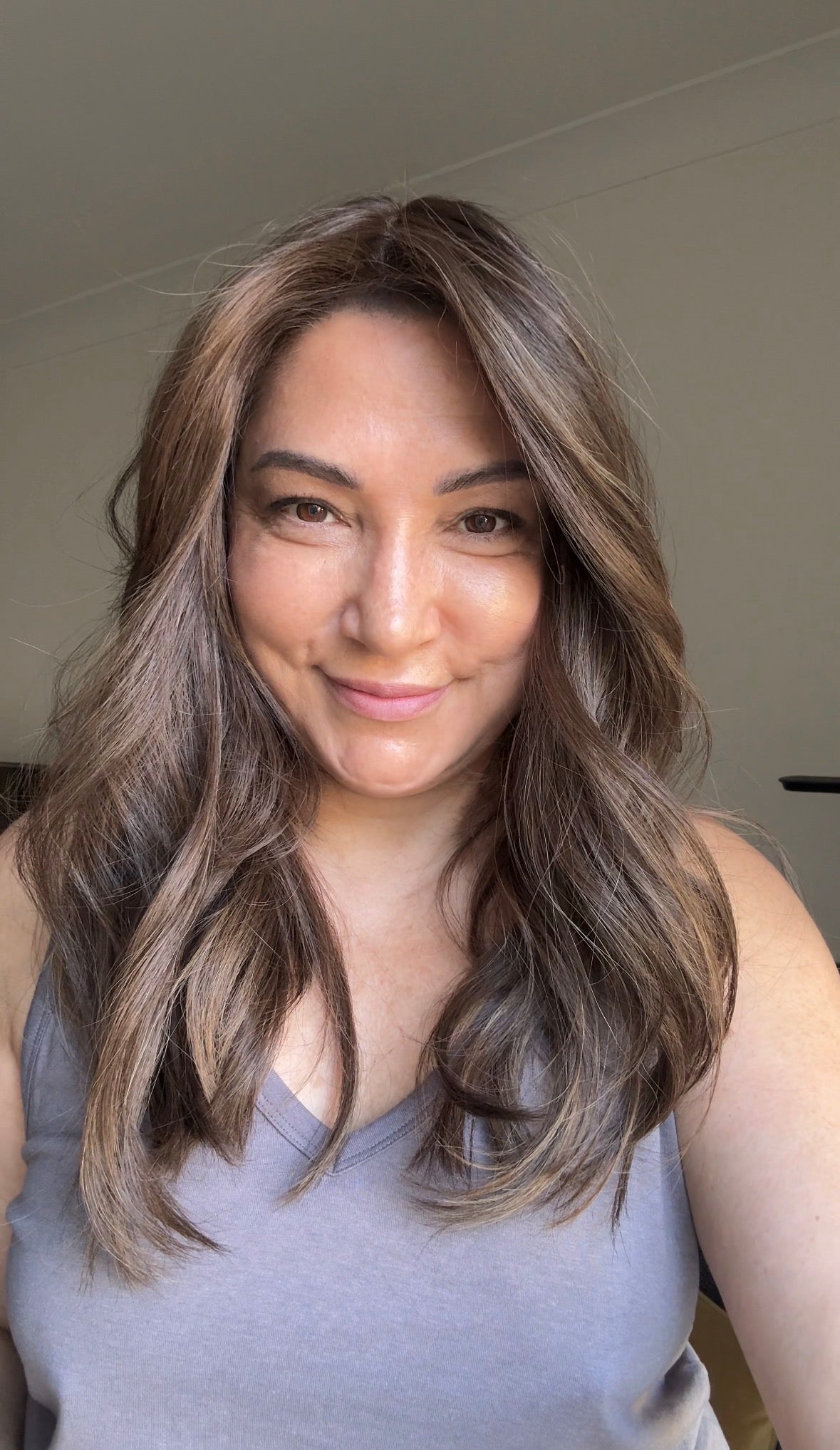 MEDIUM BROWN ASHY BALAYAGE TOPPER