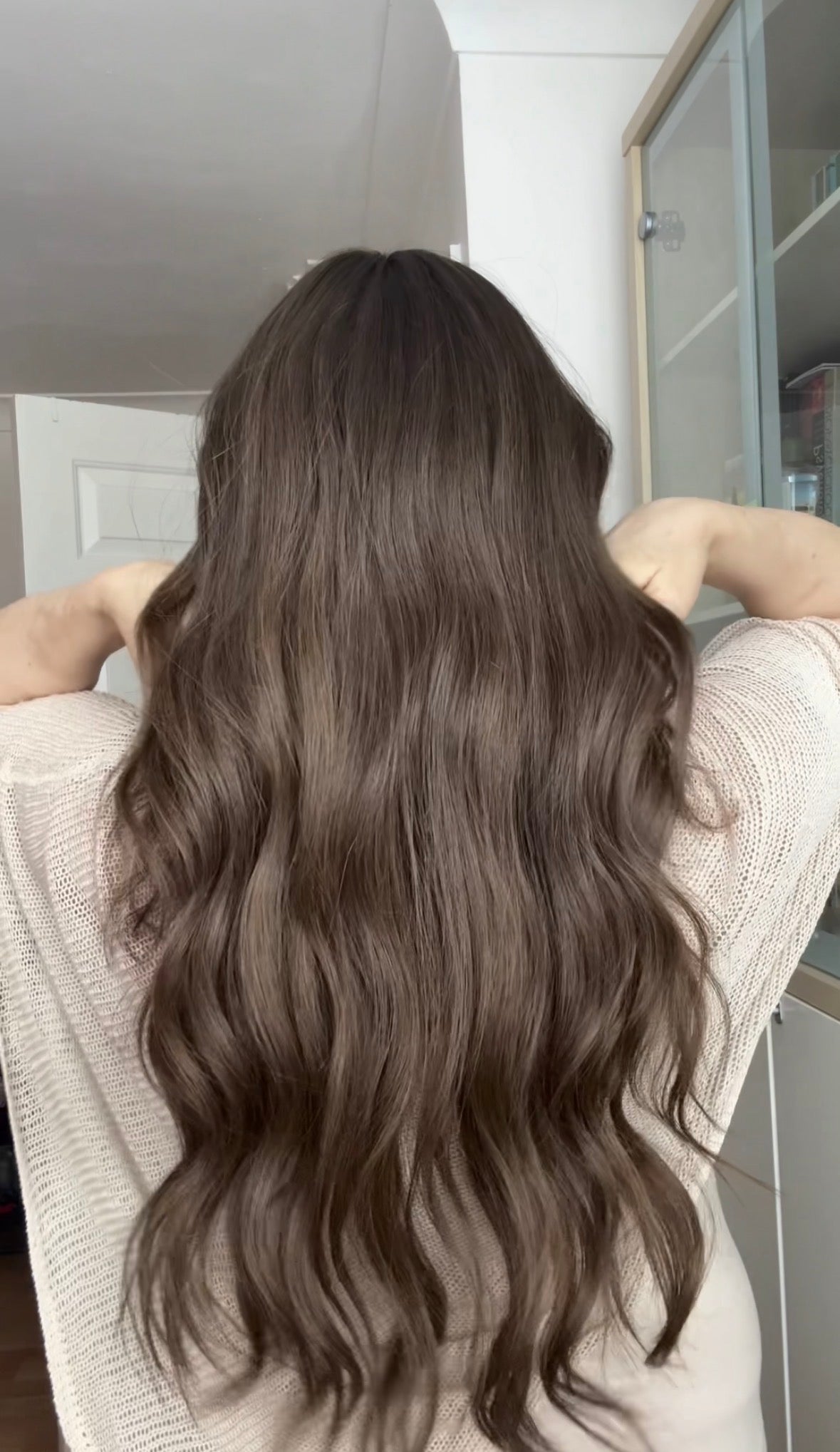 LIGHT BROWN TOPPER WITH SOFT SUBTLE CARAMEL BALAYAGE