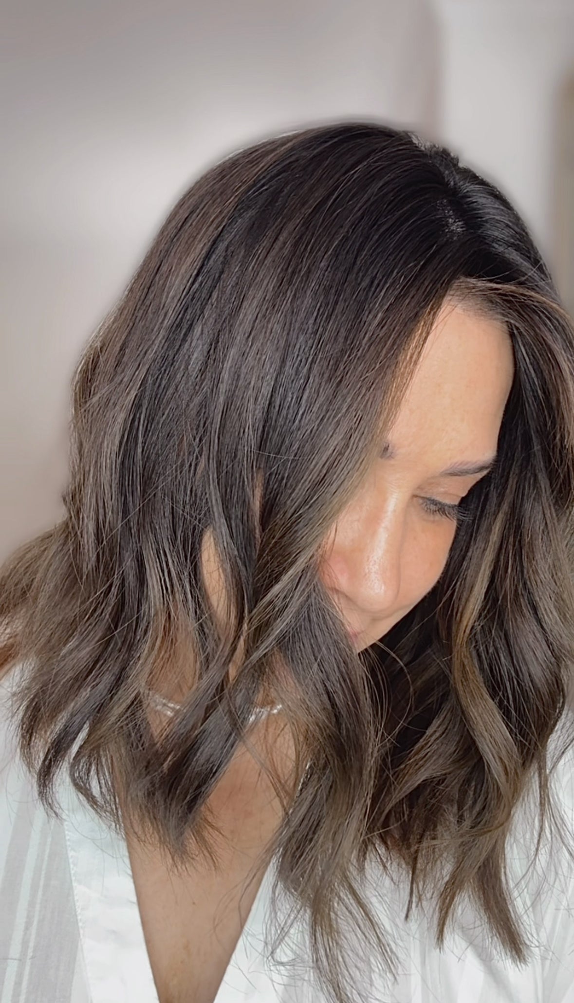 FEATHERLITE DARK BROWN ASHY BALAYAGE TOPPER