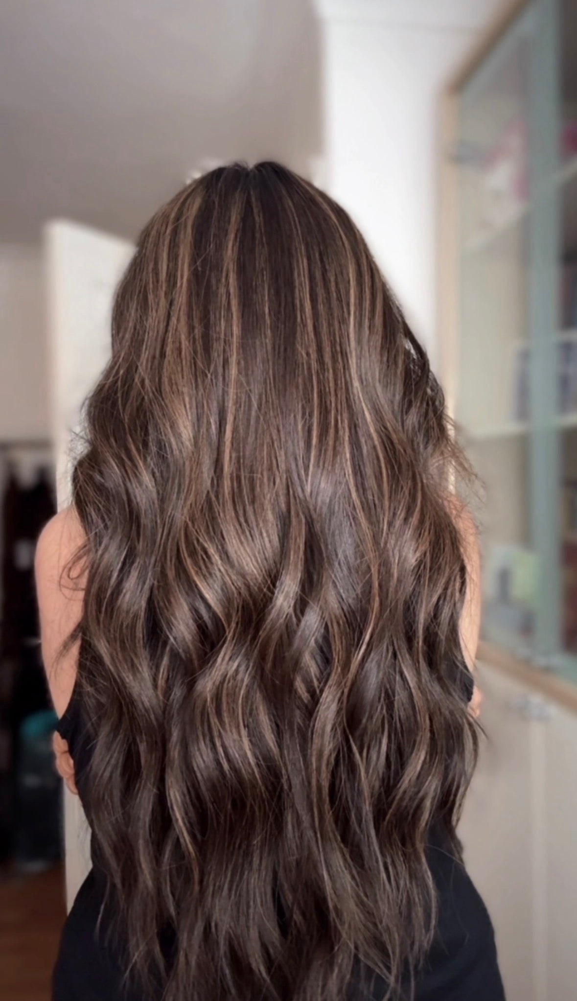 DARK BROWN BALAYAGE/HIGHLIGHTED TOPPER