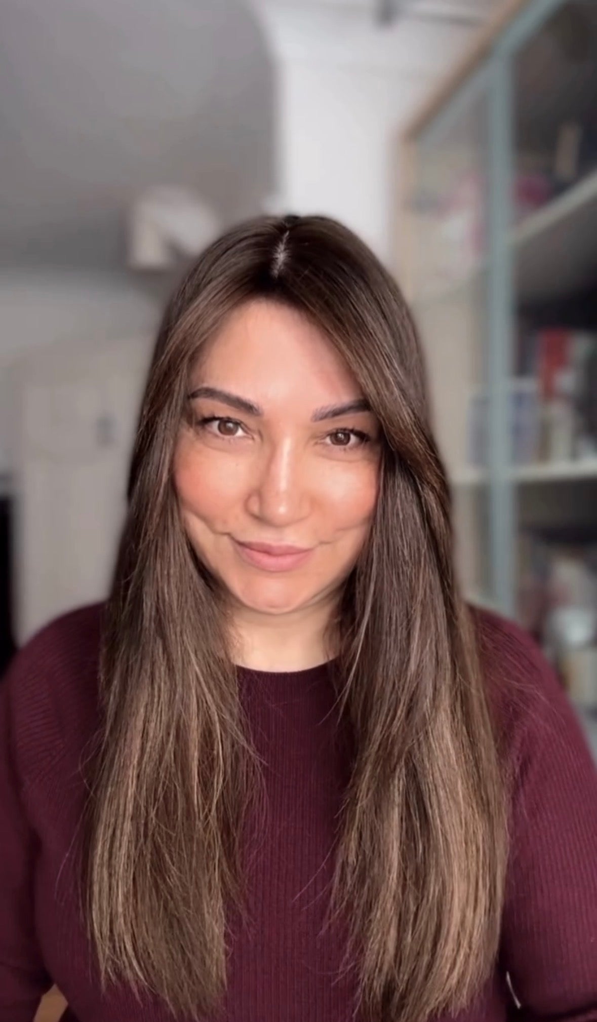 LIGHT BROWN BALAYAGE TOPPER