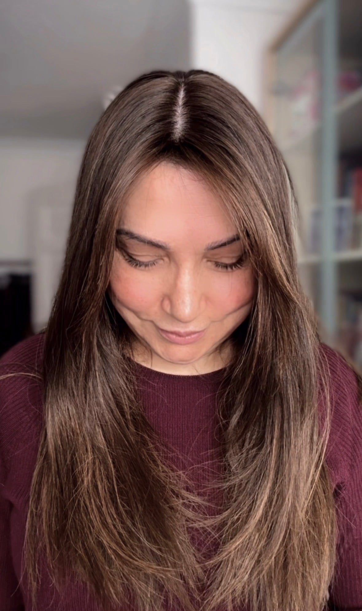 LIGHT BROWN BALAYAGE TOPPER