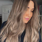FEATHERLITE ASHY BLONDE TOPPER WITH DARK ROOT/ 2-4 WEEKS PREPARATION TIME