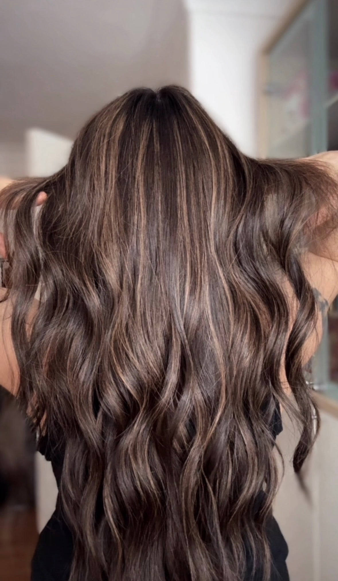 DARK BROWN BALAYAGE/HIGHLIGHTED TOPPER