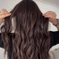 FEATHERLITE VIRGIN BROWN TOPPER WITH SUBTLE CARAMEL BALAYAGE