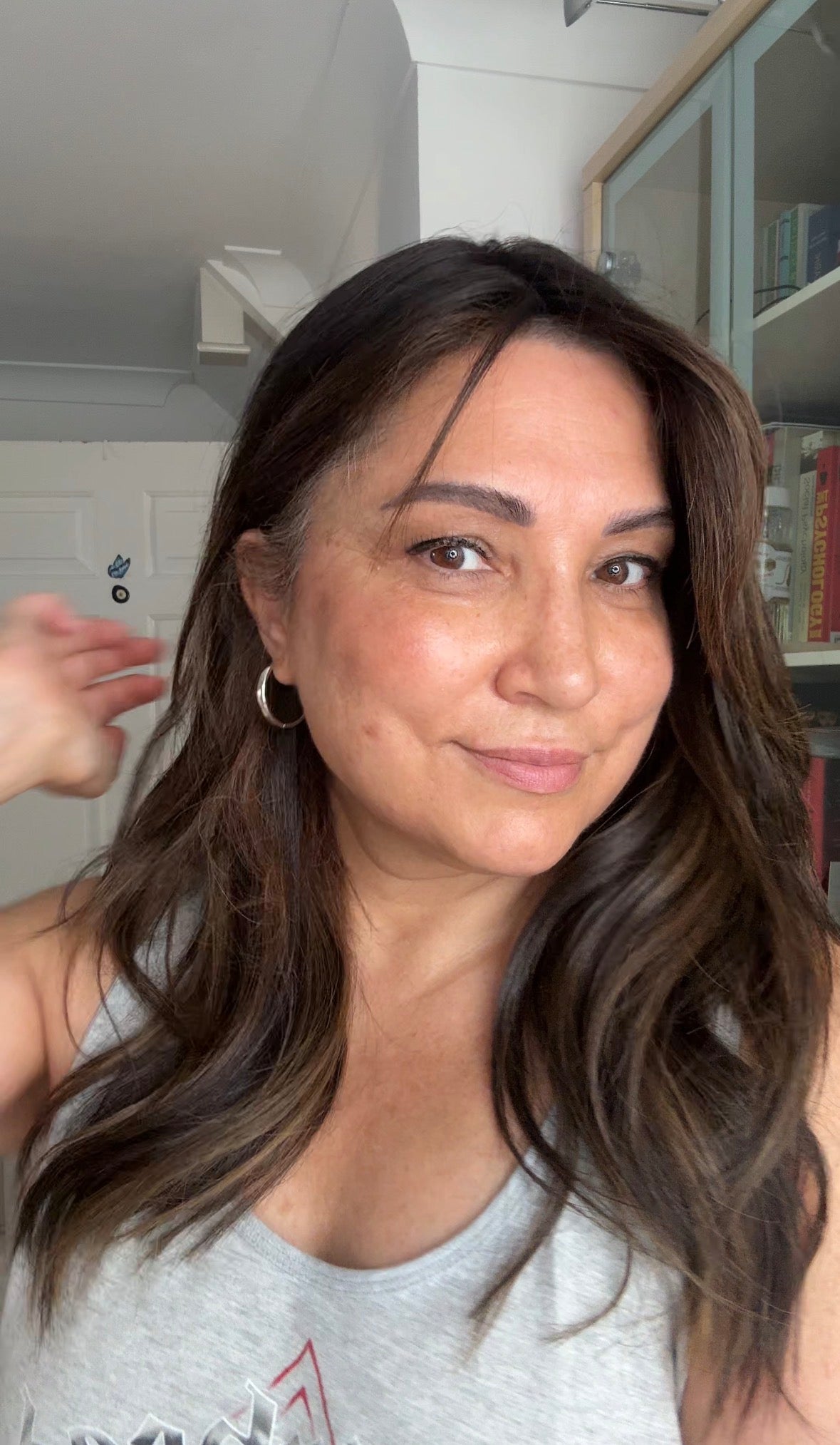DARK BEOWN/SOFT BLACK VIRGIN TOPPER WITH ASHY RIBBON BALAYAGE