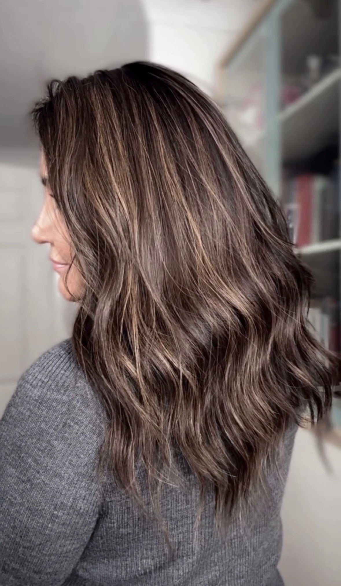 MEDIUM TO LIGHT BROWN BALAYAGE SILK TOPPER